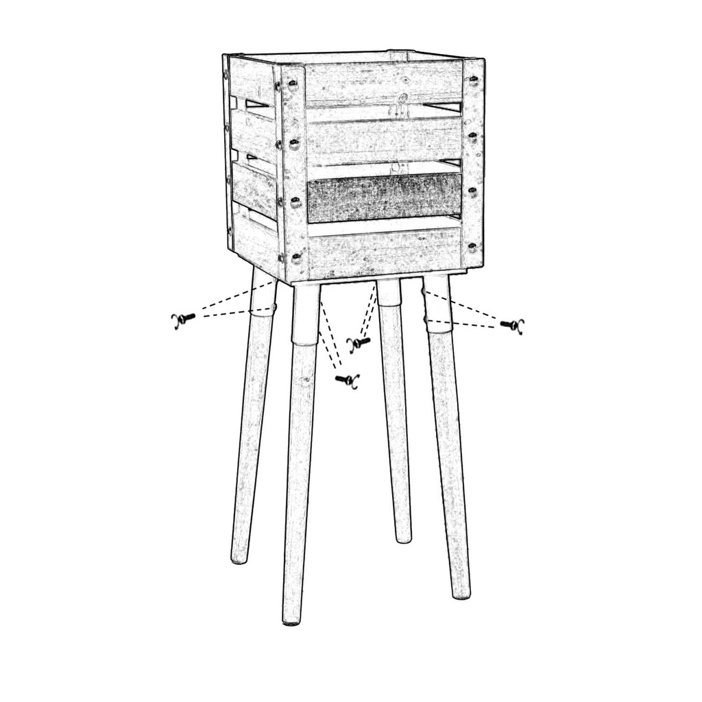 Portavaso in legno Belfort
