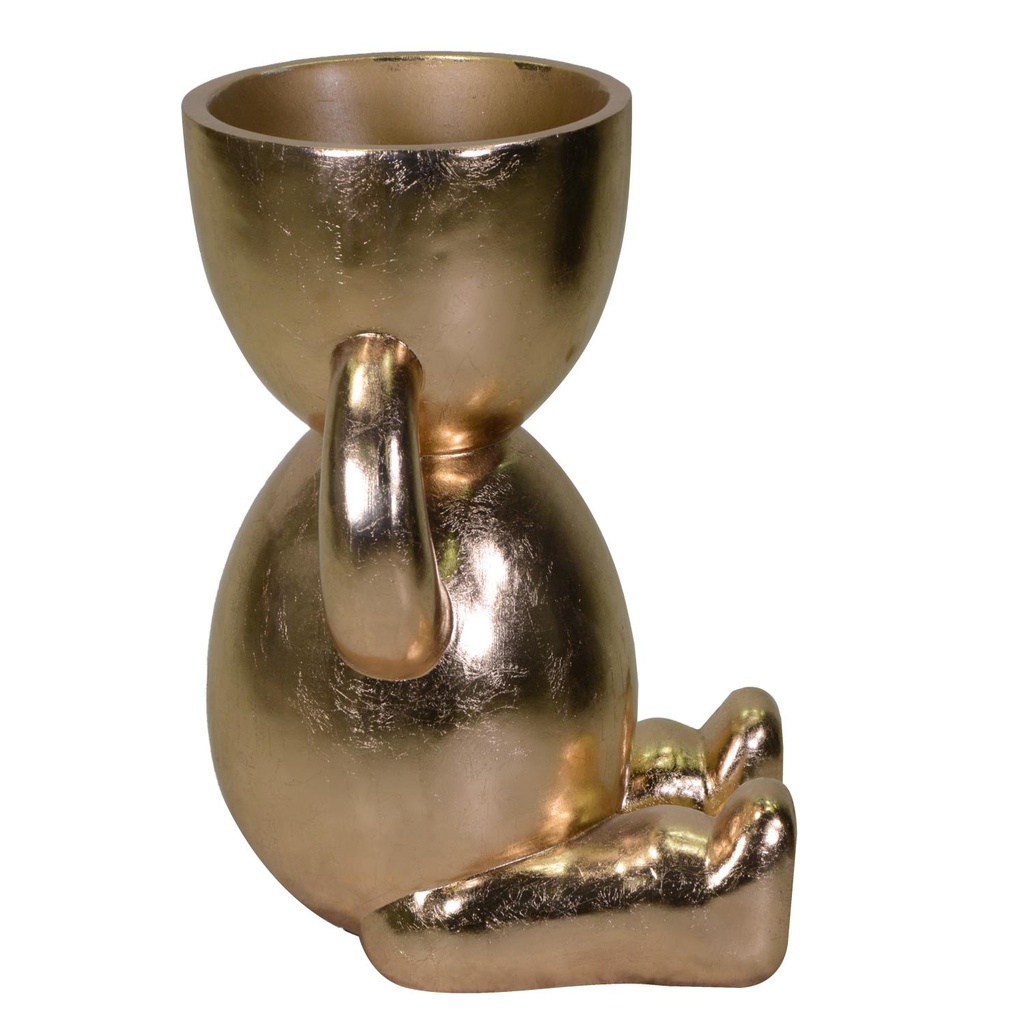 Child gold resin vase holder cm49,5x48h69