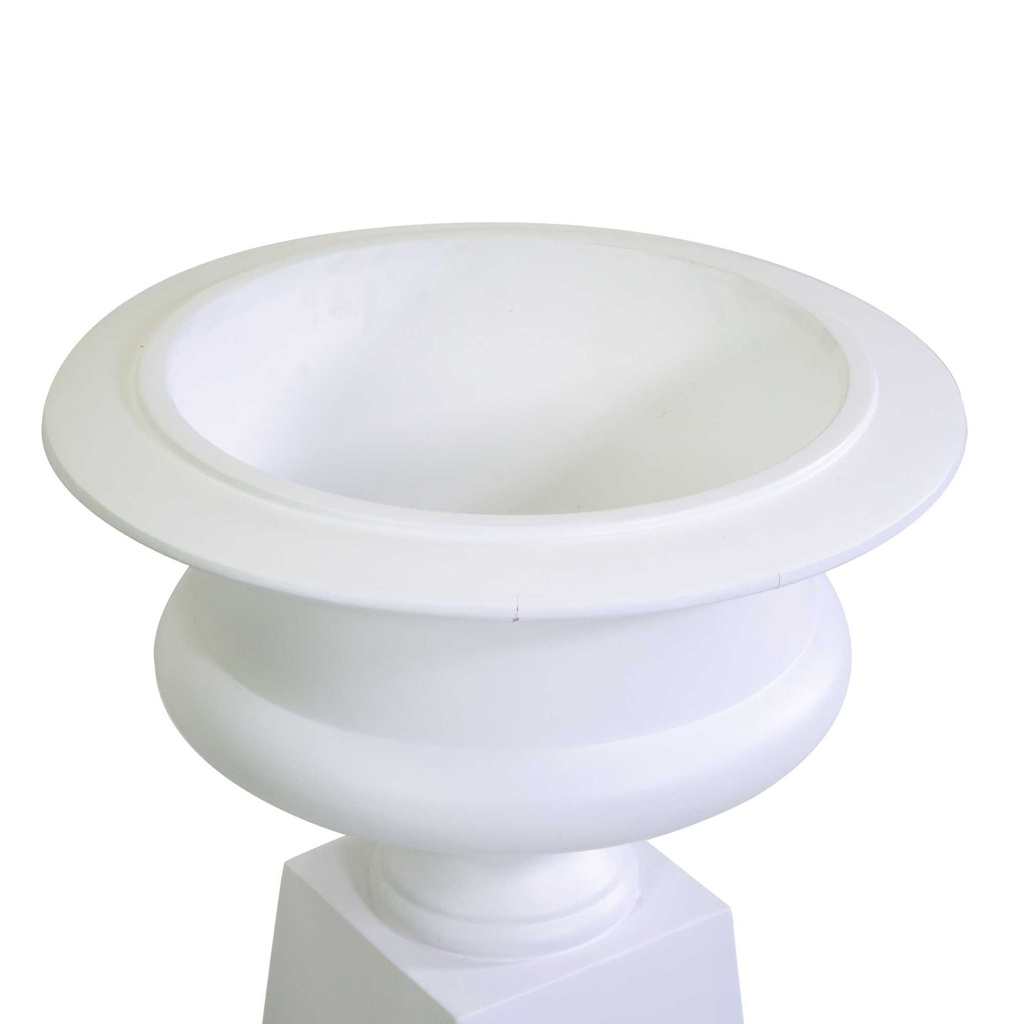 Portavaso resina bianco opaco cm 58x58h67