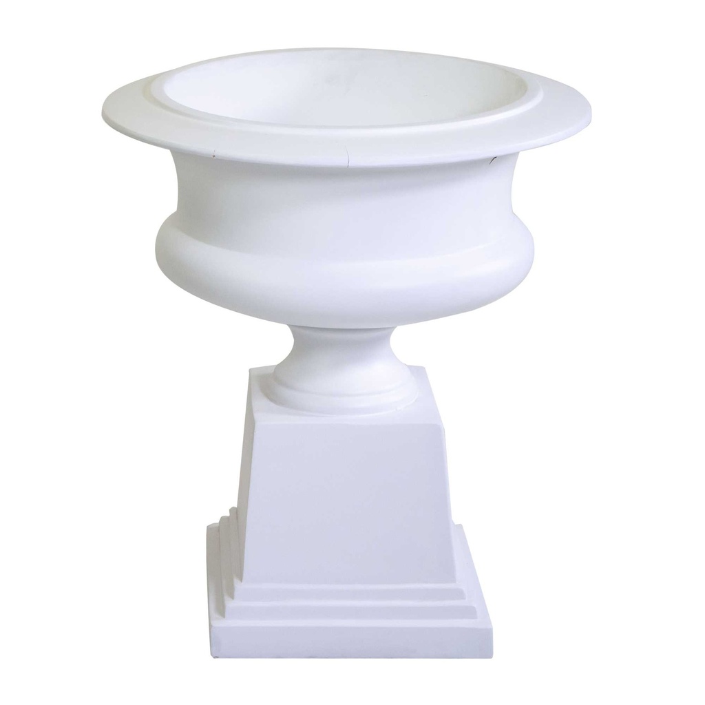 Portavaso resina bianco opaco cm 58x58h67