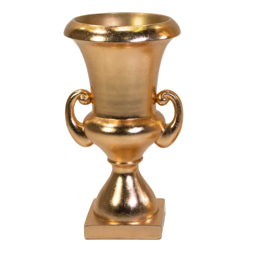 Portavaso resina oro lucido cm 48x48h90