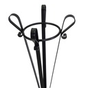 Posacenere a stelo metallo nero cm 34x34h116 da esterno