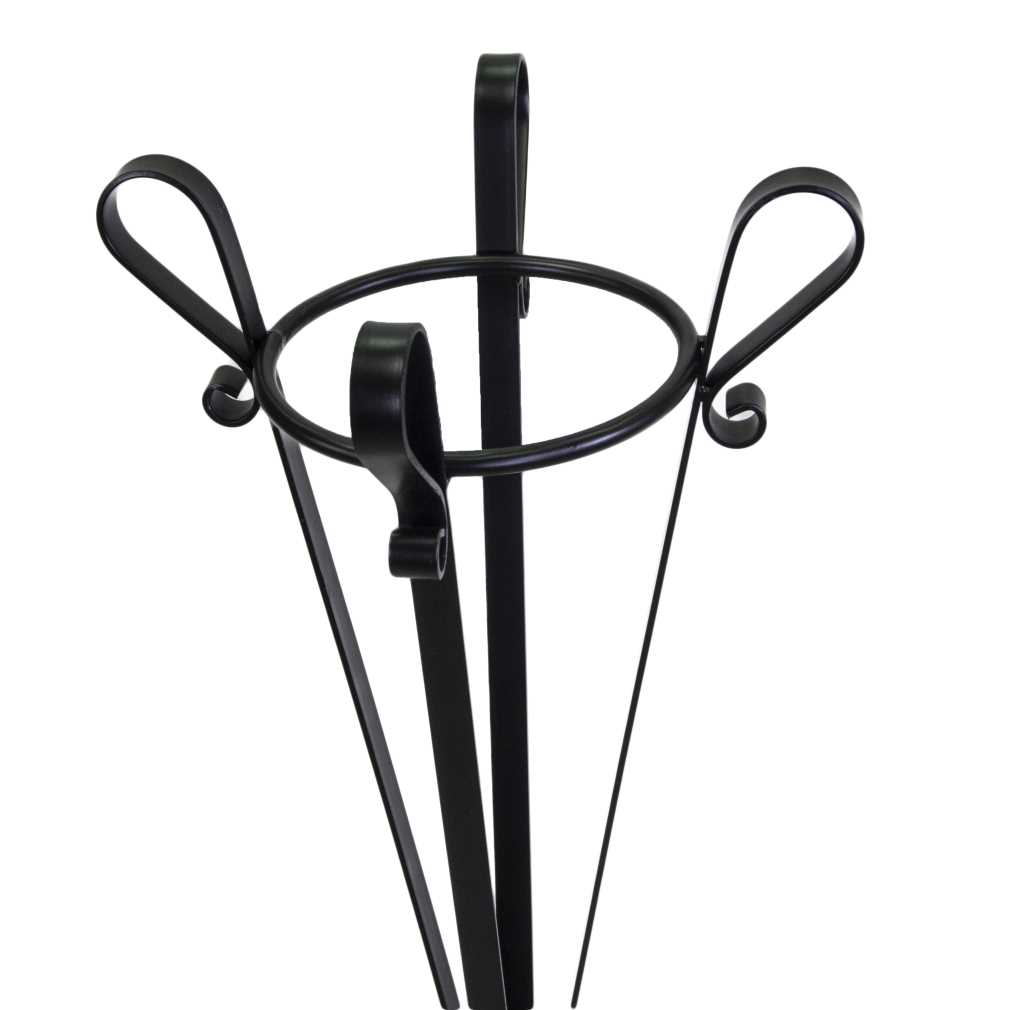 Posacenere a stelo metallo nero cm 34x34h116 da esterno