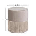 Pouf Leilani effetto velluto grigio chiaro D38 cm