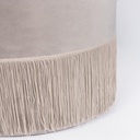 Pouf Leilani effetto velluto grigio chiaro D38 cm