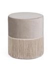 Pouf Leilani effetto velluto grigio chiaro D38 cm
