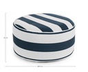 Pouf Righe Gonfiabile Bianco-Blu