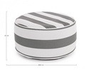 Pouf Righe Gonfiabile Bianco-Grigio