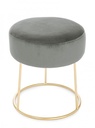 Pouf clarissa grigio oro design cm 35 x 40 h