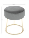 Pouf clarissa grigio oro design cm 35 x 40 h