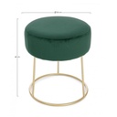 Pouf clarissa verde oro cm 35 x 40 h