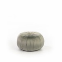 Pouf design velluto metallo grigio cm 36 x 36 x h 30