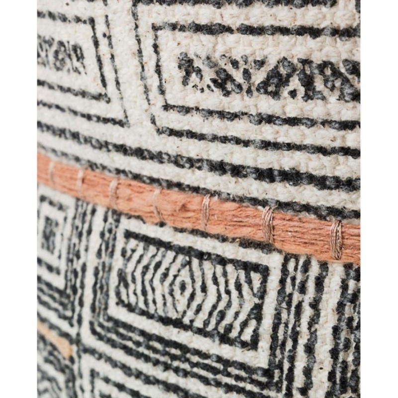 Pouf in cotone stile etnico TILAK Desert diametro 50x h35 cm