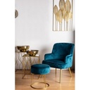 Pouf in velluto Blu CLARISSA diametro 35x h40 cm