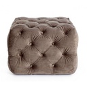 Pouf in velluto tortora EVAN S 62x62x h46 cm