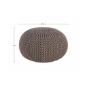 Pouf intrecciato grigio scuro bizzotto cm 80