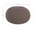 Pouf intrecciato grigio scuro bizzotto cm 80