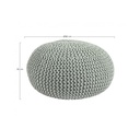 Pouf intrecciato menta bizzotto cm 80