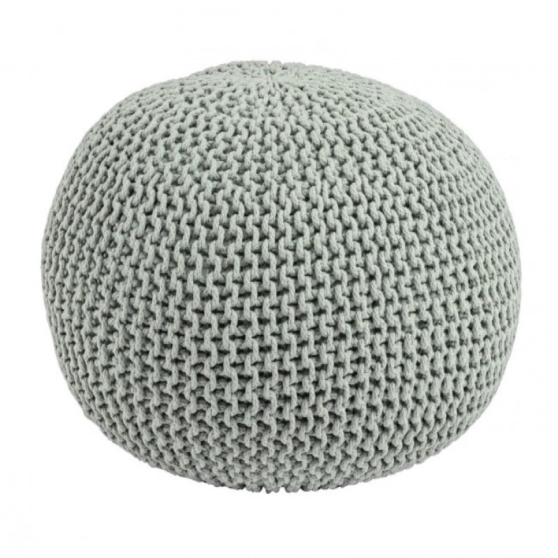 Pouf intrecciato menta bizzotto cm 80