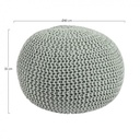 Pouf intrecciato menta bizzotto cm 80