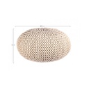 Pouf intrecciato sabbia bizzotto cm 80