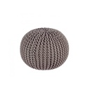 Pouf moderno ad intreccio grigio scuro cm 50