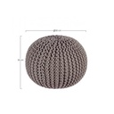 Pouf moderno ad intreccio grigio scuro cm 50