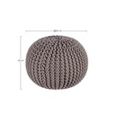 Pouf moderno ad intreccio grigio scuro cm 50