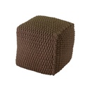 Pouf tessuto quadrato marrone cm 43 x 43 x h 43