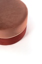 Pouf velluto legno rosa antico e bordeaux cm 62 x 62 x h 39