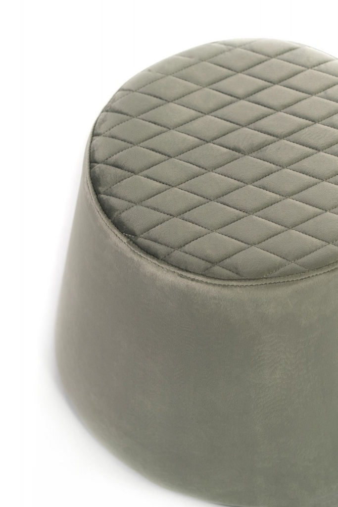 Pouf velluto metallo grigio cm 46,5 x 46,5 x h 33