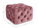 Pouff Evan in velluto Blush trapuntato
