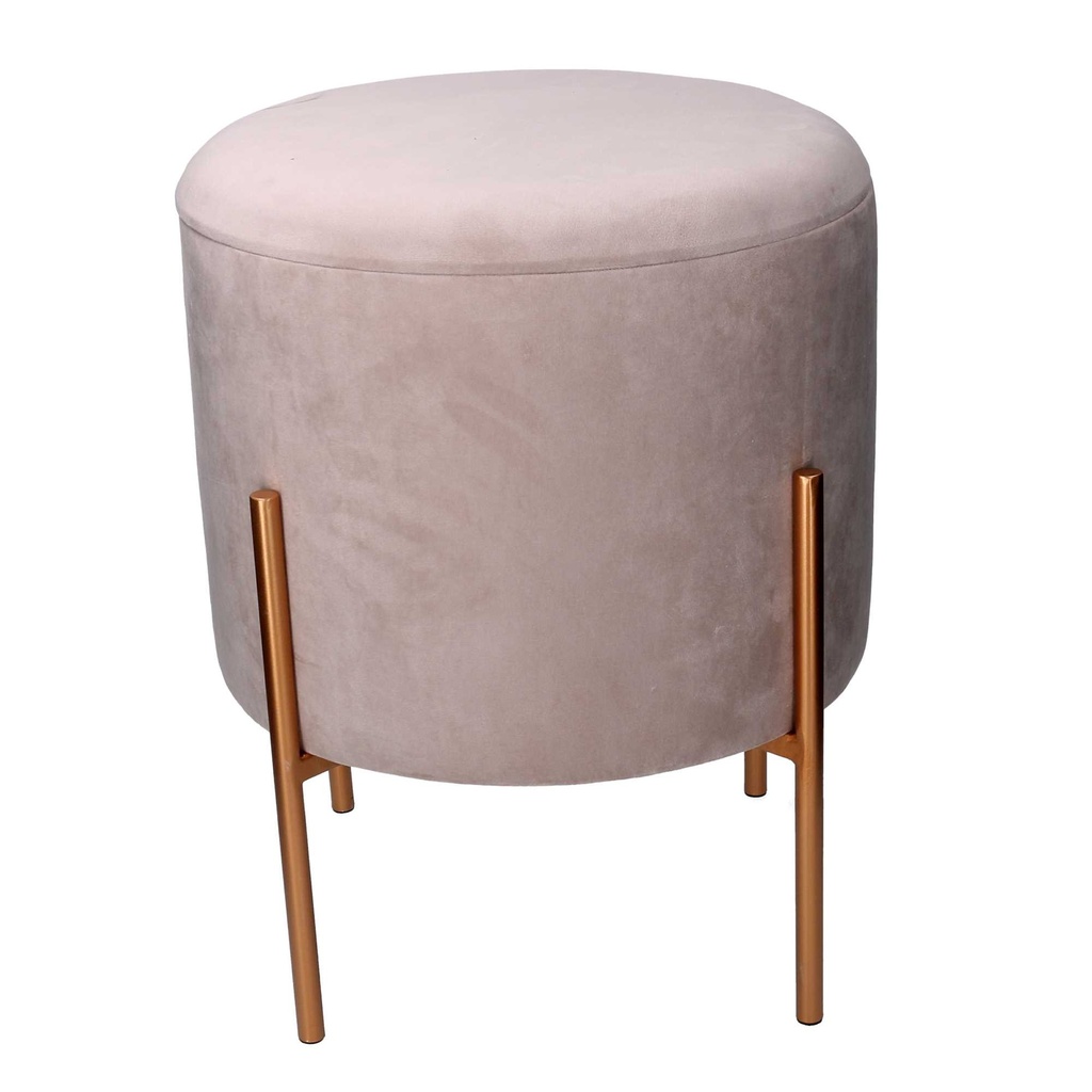 Puff contenitore tessuto grigio con gambe cm ø40h51