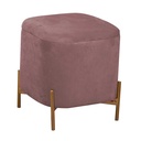 Puff velluto rosa antico cm38x38h45