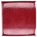 Puff ecopelle rosso quadro cm38x38h39