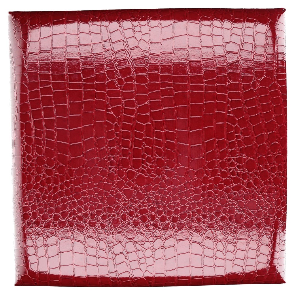 Puff ecopelle rosso quadro cm38x38h39