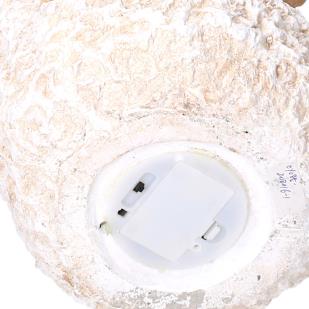 Puff metallo velluto cipria tondo cmø36h42