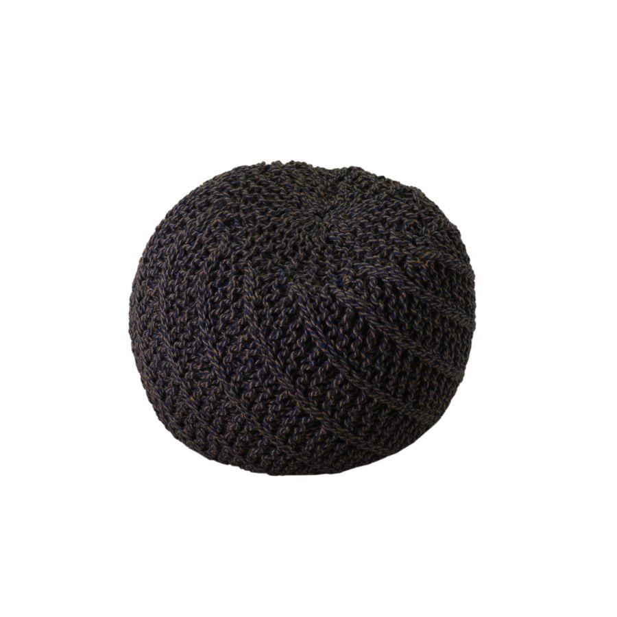 Pouff in tessuto tondo
