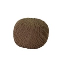 Pouff tessuto crema tondo