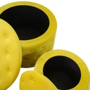 Puff velluto 1-2 giallo cm ø70h42