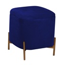 Puff velluto blu cm38x38h45