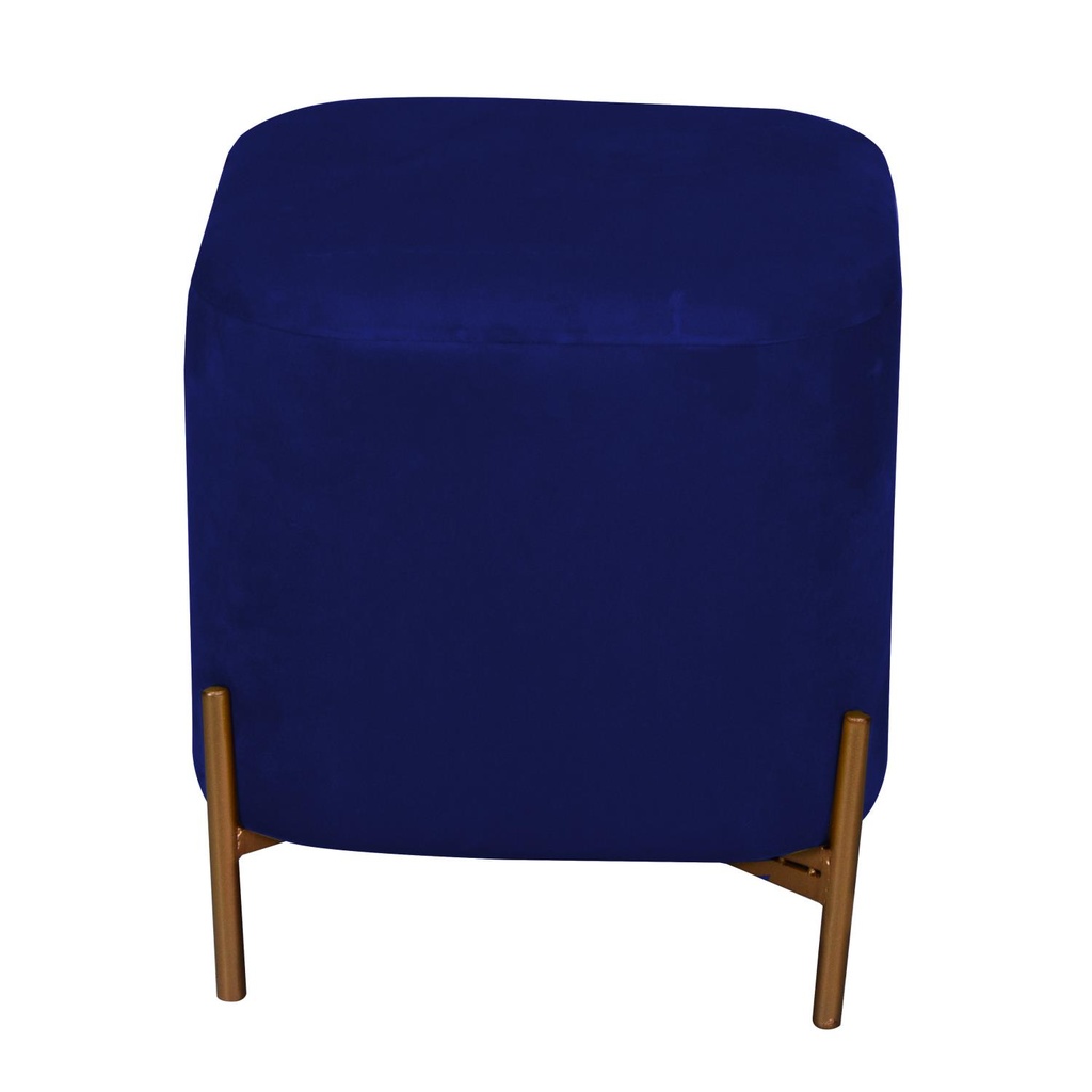 Puff velluto blu cm38x38h45