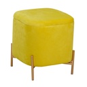 Puff velluto giallo cm38x38h45