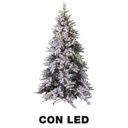 Albero tallinn innevato 1167 rami 300 LED verde cm ø112h210