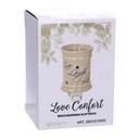 Pupazzo di neve resina con palla led bianco cm31,5x20,5h41