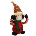 Pupazzo tessuto elfo rosso con musica emovimento cm12x12h40