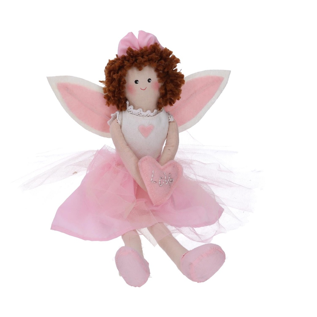 Fuchsia fairy fabric puppet cm10h38