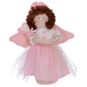 Fuchsia fairy fabric puppet cm16x11h30