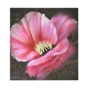 Quadro moderno dipinto  fiore rosa   cm 80 x 80 x 4 spessore
