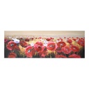 Quadro dipinto papaveri e fiori bianchicm50x150x4